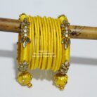 Kbangle206 12 pcs Kundan Bangle Set