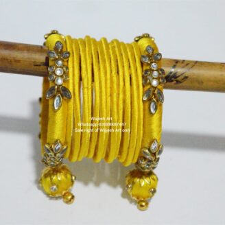 Kbangle206 12 pcs Kundan Bangle Set