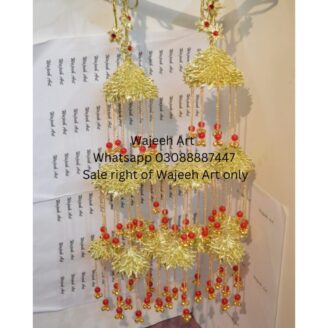 kaleera15 Gota Bridal Kaleera With Red Pearls