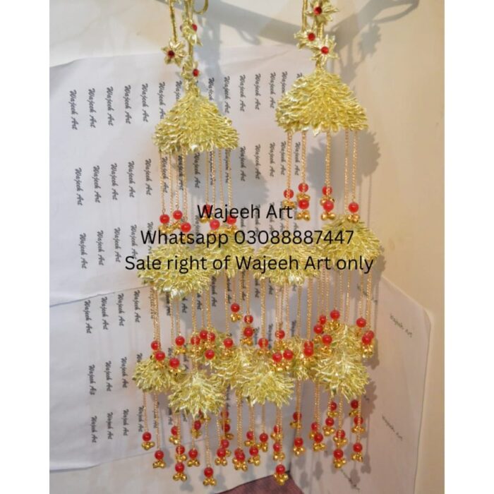 kaleera15 Gota Bridal Kaleera With Red Pearls