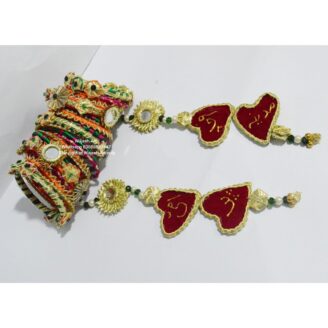 Gbangle193 Customized Bridal Name Gota Bangles