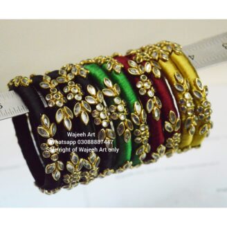 kBangle240 10 pcs of Kundan Bangle Set