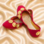 Shoe14 Red Gota Handmade Khussa