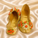 Shoe09 Golden Pearl Handmade Khussa