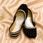 Shoe81 Black Velvet Khussa