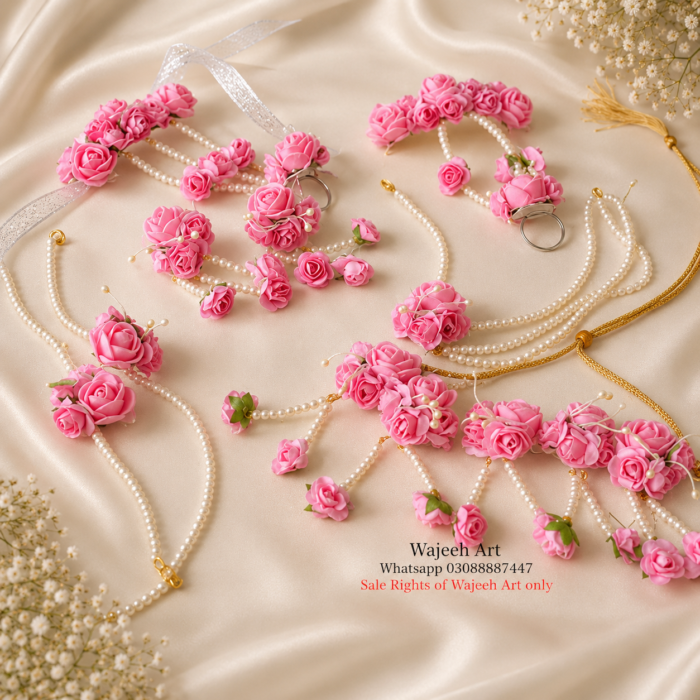 FJewel39 Elegant Baby Pink Artificial Floral Jewellery