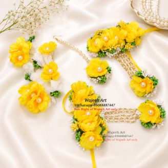 FJewel18 All Yellow Artificial Flower Jewellery