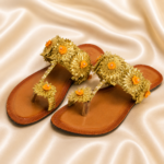 Shoe21 Golden Gota Handmade Kolhapuri Chappal