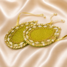Golden Gotta Mirror Pan Patta (1 piece) For Mayoon And Mehndi