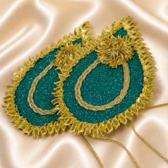 Green Gotta Pan Patta (1 piece) For Uptan Mayoon And Mehndi
