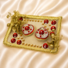 EngTray-07 Red Pearl Ring Tray