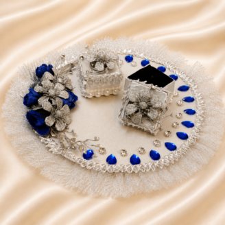 EngTray-09 Silver Pearl Engagement Ring Tray