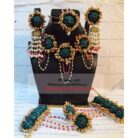 FJewel12 Green Artificial Flower Jewellery Set