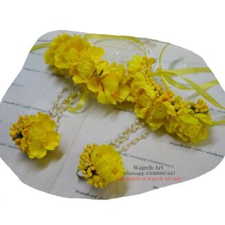 FJewel21 Yellow Artificial Flower Angalas For Mehndi & Mayon