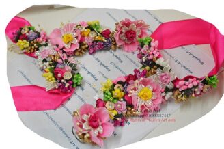 FJewel28 Pair of Artificial Floral Ring Bracelet Specially For Brides