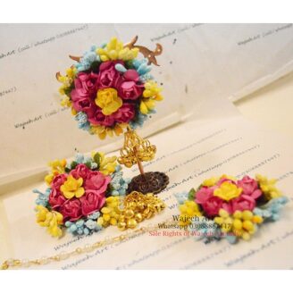 Artificial Flower Bindi & Jhumka Set
