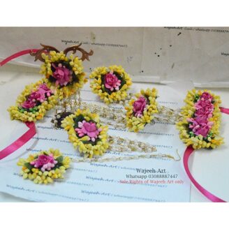 FJewel37 Artificial Floral Jewellery Set For Mehndi Brides