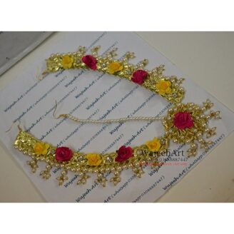 GJewel201 Gota Matha Patti With Flower Embellishment