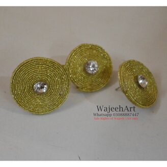 GJewel211 Golden Gota Patti Earrings & Ring Jewellery Set