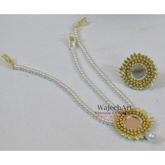 GJewel214 Handmade Gota Matha Patti & Ring For Girls