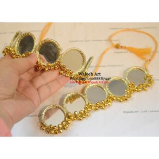 GJewel223 Gota Jewellery Set With Mirror Work For Festivities