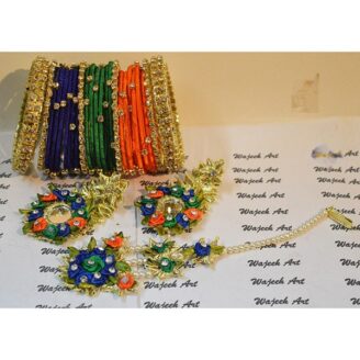 GJewel238 Complete Gota Patti Jewellery Set With Bangles