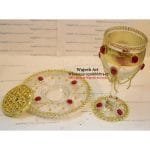 Handmade GlassTray With Lid For Wedding Events