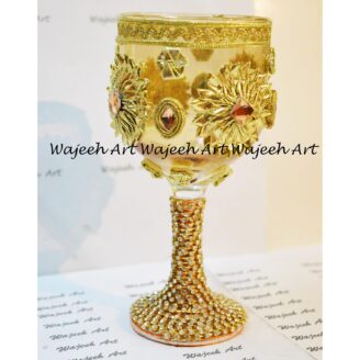 Handmade Gold Gotta Single Wedding Glass