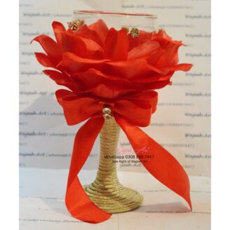 Handmade Ribbon Work Dood Pilai Glass