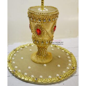 Handmade Wedding Golden GlassTray