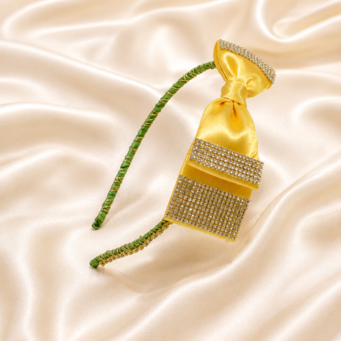 HairAcc08 300 HairAcc08 Yellow Bow Head Hariband For Girls