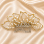 HairAcc10 Pearls Hair Comb Clip