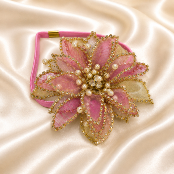 HairAcc11 1100 HairAcc11 Pink Pearl Hair Band