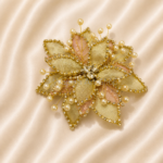 HairAcc20 Golden Flower Hair Clip