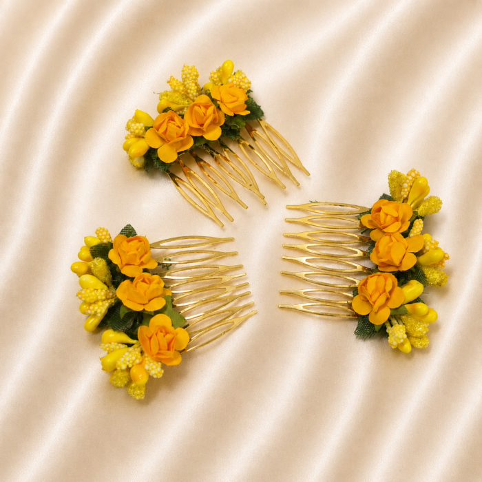 HairAcc21 120 HairAcc21 Floral Comb Hairpin