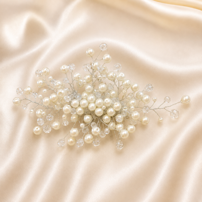 HairAcc25 900 HairAcc25 Pearl and Crystal Headpiece