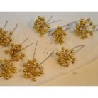 HairAcc75 Golden Pearl Hairpin