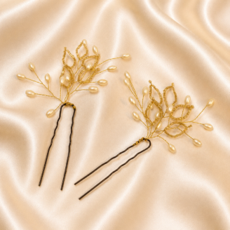 HairAcc37 Pearls Hairbun Pin