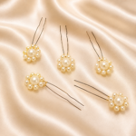 HairAcc54 Pearl Flower HairPin