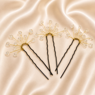 HairAcc55 Crystal Hairbun Pins