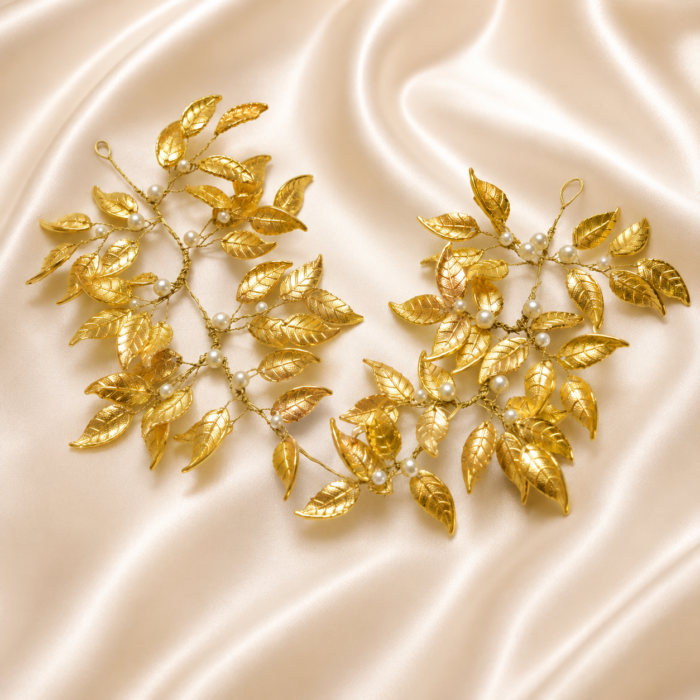 HairAcc56 1200 HairAcc56 Golden Leafy Hair Vine
