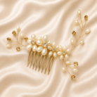 HairAcc63 Pearl Comb Hair Clip