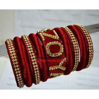 KBangle05 Special Red Name Bridal Bangles