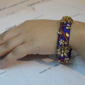 KBangle66 Purple Kundan Bangle Kara