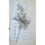Silver Flower Nikkah Pen With White Feather
