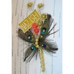 Gold Peacock Feather Name Nikkah Pen For Bride And Groom