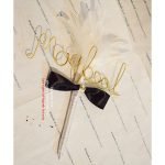 White Feather Personalized Wedding Nikkah Pen