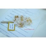 Silver Handmade Nikkah Pen With White Flower & Name Tag