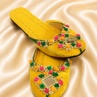 Shoe18 Yellow Gota Mule