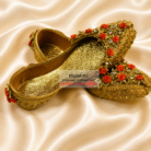 Shoe19 Golden Rose Khussa